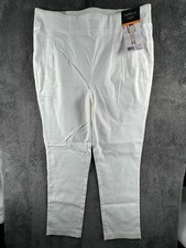 NWD Rafaella Size 12 Star White Stretch Ankle Pants 79 Pockets Adult Ladies
