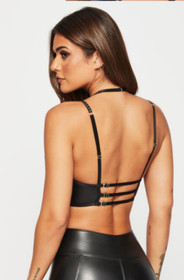 Ann Summers PU Leather Stella Corset Top Black Large 16-18 Black RRP &pound;36