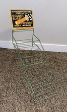 Vintage Golden Burst Popcorn Display Rack Edgewater Farms Illinois Sign