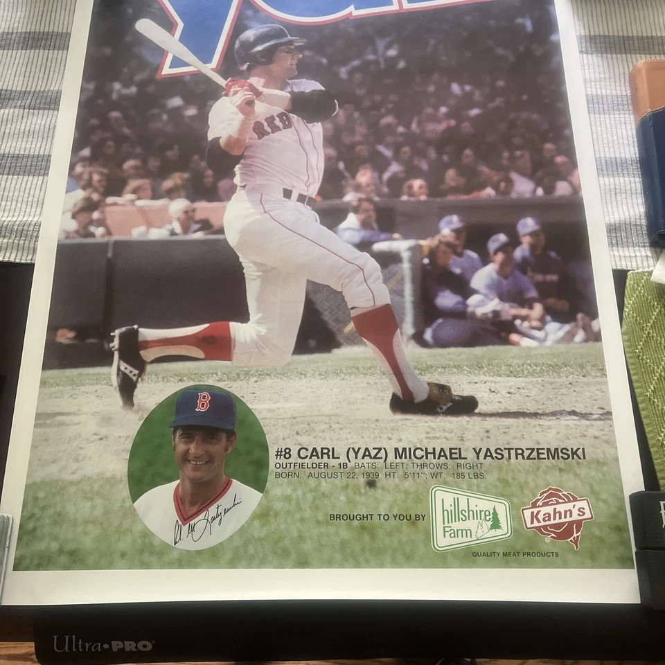 Vintage Carl Yastrzemski Kahn's & Hillshire Farms Poster Boston Red Sox YAZ - Image 3 of 4