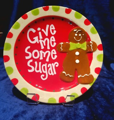 Christmas Cookie Plate By Cracker Barrel.  8'' Diameter.