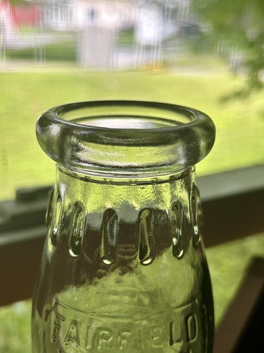 2 Vintage Embossed Half Pint Milk Bottles Fairfield Western Maryland Dairy - Picture 5 of 11