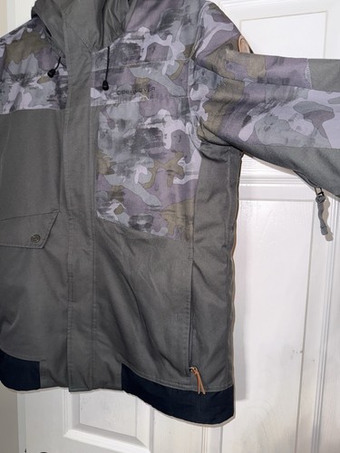 Obermeyer Mens Camouflage Ski Jacket Black Gray Green Size M Medium - Picture 8 of 22