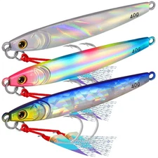 Metal Fishing Jigs 40g Vertical Casting Lure for Walleye Bass Pike Tuna Salmon