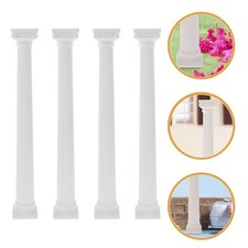 4 Pcs Garden Roman Pillar Statue Column Pedestal Stands for Display
