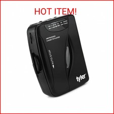 Tyler TCP-02 Portable Stereo Cassette Player - Slim 7 x 5 x 2-Inch Listening Dev