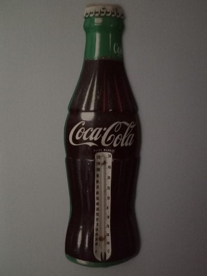 Coca-Cola Vintage Metal Thermometer Sign