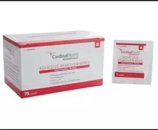 Cardinal Health Essentials Adhesive Remover Wipes 1 Box 75 Wipes Total