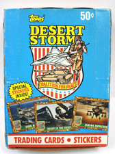 Desert Storm Topps 1991 Trading Cards and Stickers Blue Box 36 Sealed Packs