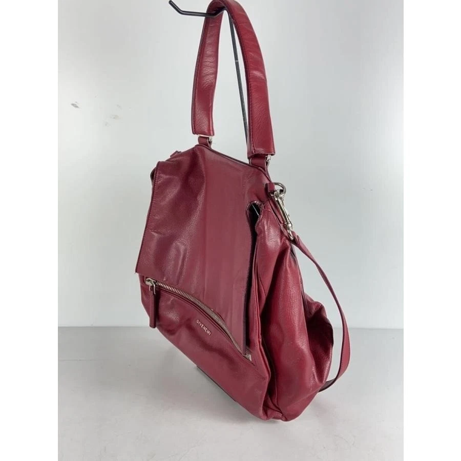 Givenchy — GIVENCHY Pandora Pure Red Leather Shoulder Bag with Logo Hardware Authentic