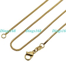 18K Yellow Gold Filled Tarnish-Resist 20 inch 2mm Box Chain Necklace w/ Gift Box