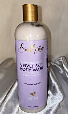 Shea Moisture Purple Rice Water Velvet Skin Body Wash Wild Orchid & Violet 13 oz
