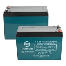 2x 12V 12Ah 10HR Battery 6-DZF 6-DZM-12 Razor Dirt Bike Lawn Mower Go Kart ATV