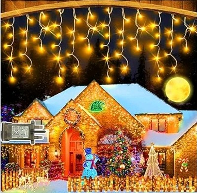 320 LED Weihnachts Eiszapfen Lichter Außen Weihnachtsbeleuchtung 10M mit Timer Wasserdicht...
