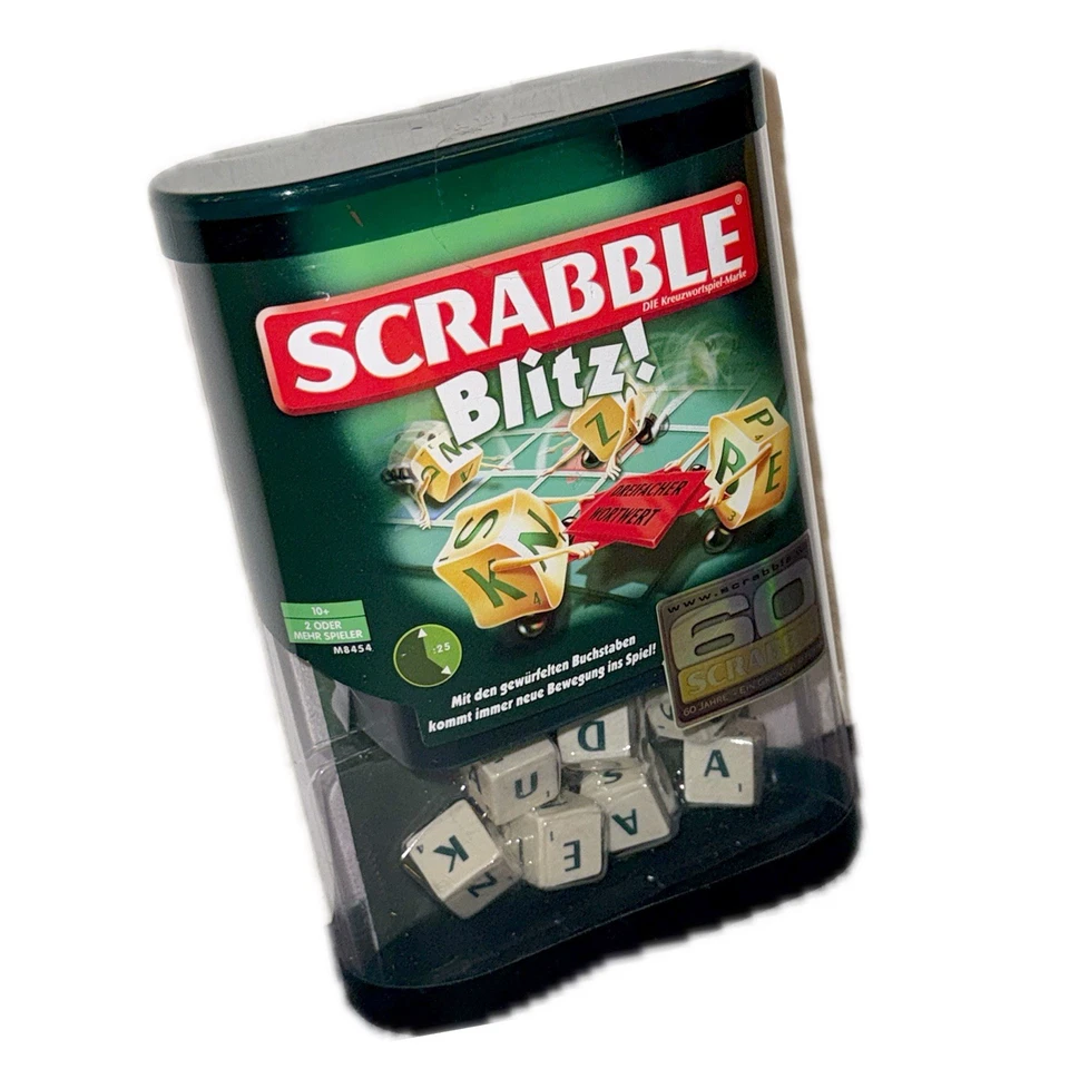 Scrabble Blitz Spiel Reise Würfel Brettspiel Sehr selten Kreuzwort - Bild 1 von 4