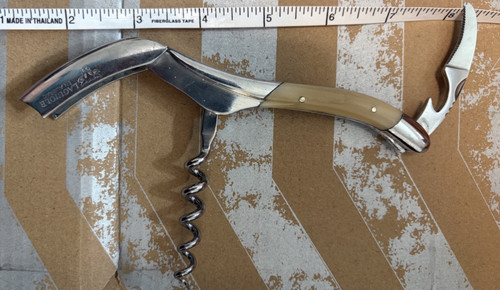 Beautiful Laguiole en Aubrac Corkscrew light cream color and silver