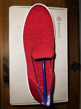 Rothy's Red Striped Tiger Knit Slip-On Flats Round Toe Women's US 7.5
