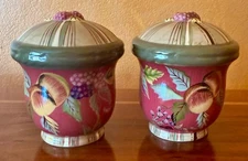 Vintage Tuscany Salt & Pepper Shaker Set Never Used NOS Italy