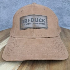 Dri Duck Hat Cap Snap Back Brown Canvas Leather Patch Rugged Essentials Workwear