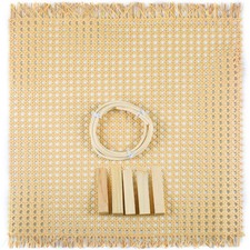 Pressed Cane Webbing Rattan Seat Repair Kit 18"x18" Mesh 6 Feet of 8.5 Splin...