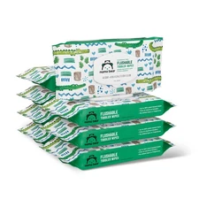Amazon Brand - Toddler Toilet Wipes, Fragrance Free, Plant-Based Hypoallergen...