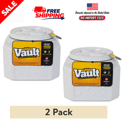 (2 Pack) Gamma2 Vittles Vault Outback Pet Food Container, Airtight, 15 lb