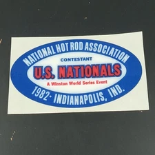 National Hot Rod Association Contestant US Nationals Sticker 1982 Indianapolis