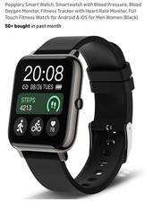 Popglory Smart Watch, Smartwatch w Blood Pressure, Blood Oxygen Monitor Fitness
