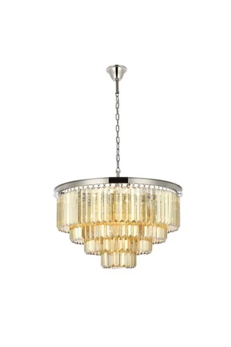 Urban Classic Sydney 17-Light Metal Royal Cut Chandelier in Matte Black - Picture 2 of 9