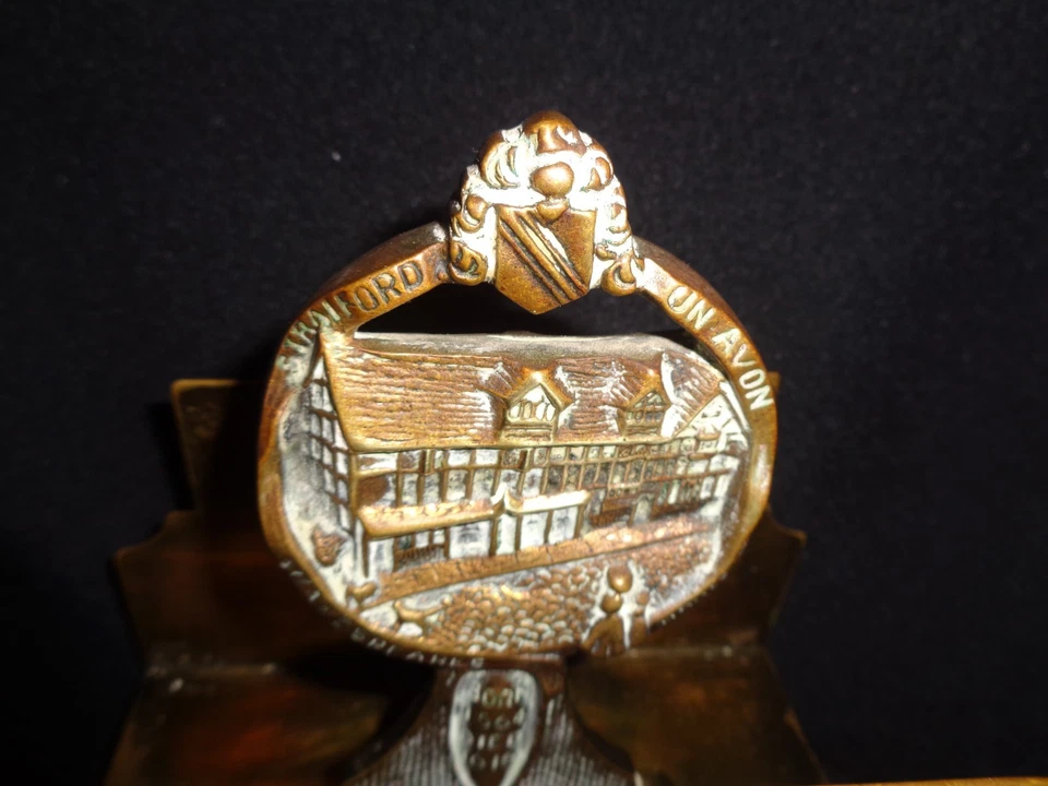 Antique England Shakespeare Hathaway Solid Bronze Letter Holder rare - Image 4 of 4