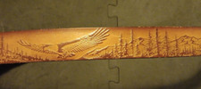 Cinturón de cuero escénico de colección talla 46 Eagle Leather Works by Leegin Tooled Eagle 1569
