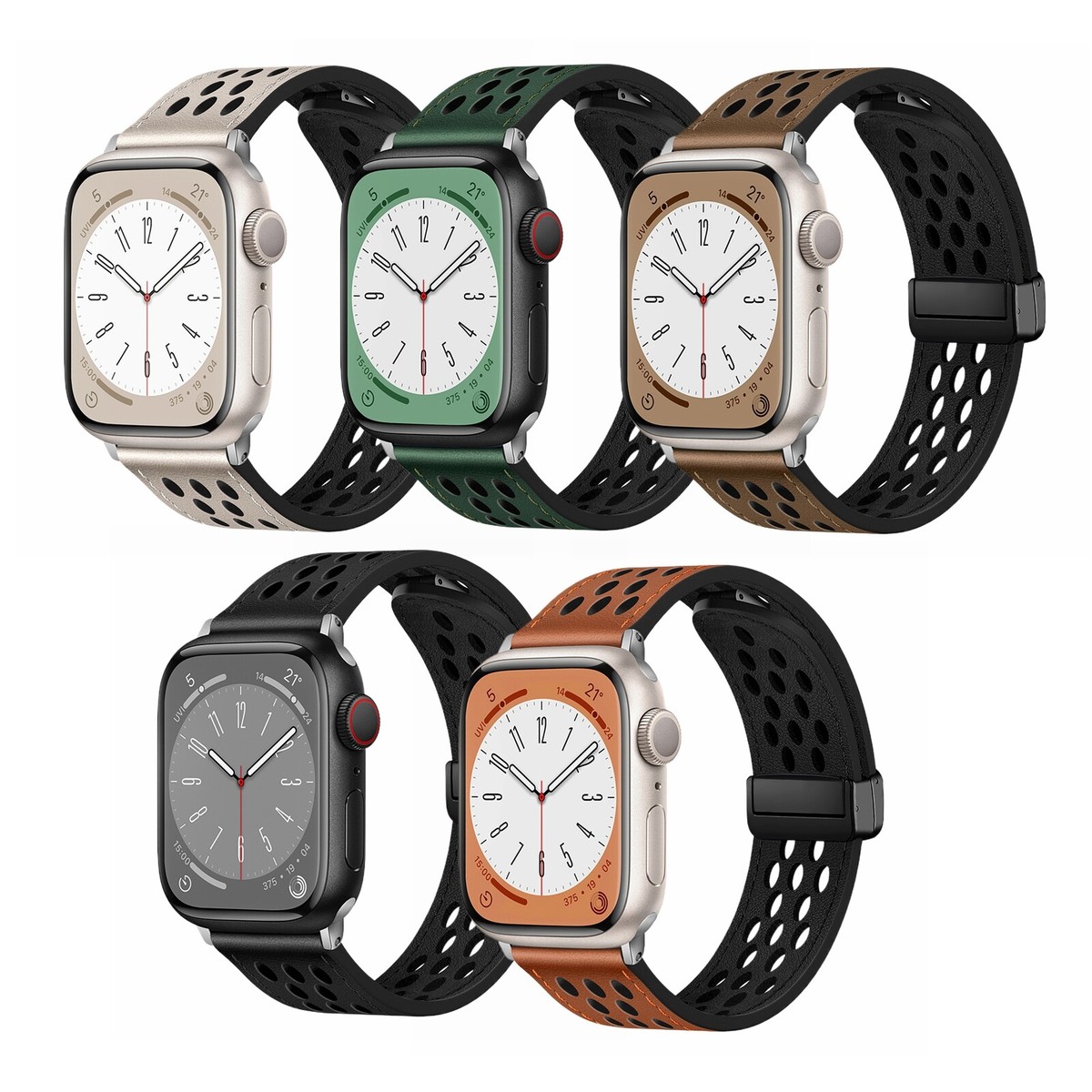 PU Leather Band Strap for Apple Watch 10 iWatch  41/42/44/45/46/49mm