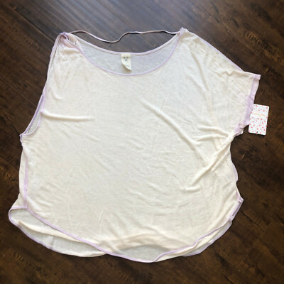 One Shoulder Tee Shirt Lavender Woman 