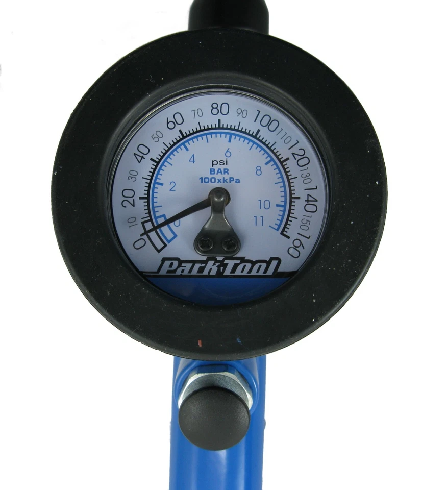 Inflador de aire Park Tool INF-2 Shop Presta/Schrader con calibre MTB bicicleta de carretera Foto 2 de 3