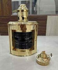 Lanterna ottone nautica nave minore olio barca marittima luce minatori antichi