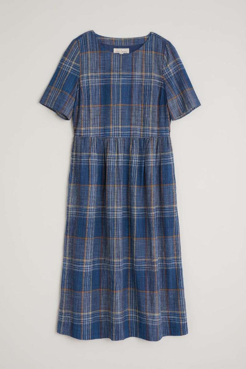 Seasalt Women's Dress blue Budehaven Midi Dress Regular Quilted Farm Wild eBay