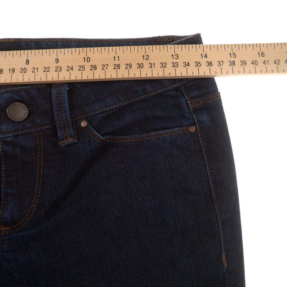 Pantalones de mezclilla Ann Taylor de corte moderno ajustados azules para mujer 0 azul oscuro Foto 2 de 4