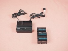 Sony BC-U1A Battery Charger AC Adapter with 3 BP U-30 Batteries