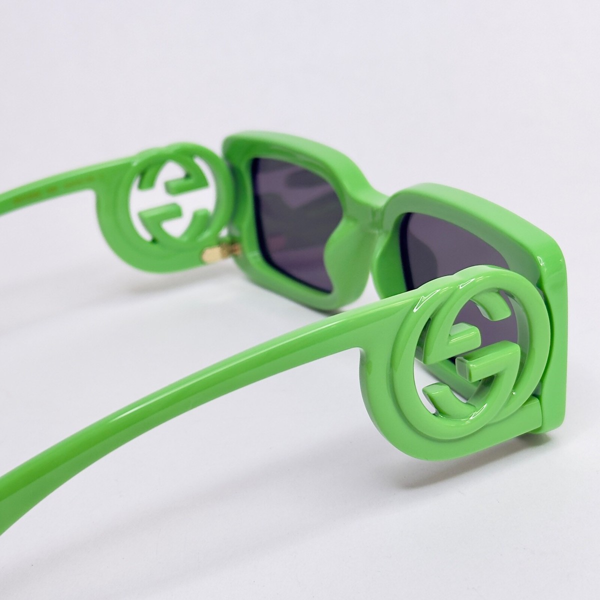 GUCCI Couture 1325 Green GG Logo 009 Narrow Fashion Square