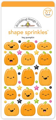 Stickers Doodlebug Sprinkles Puffy Hey Pumpkin Faces Stars Dots Smiles