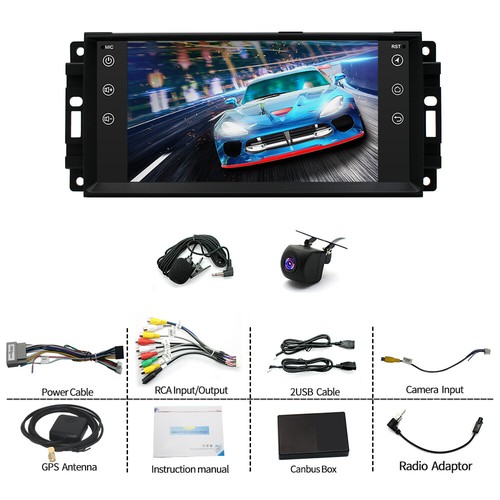 4+64G For 2008-2010 Jeep Commander 7" Android 13.0 Carplay Car Stereo Radio GPS - Picture 20 of 21