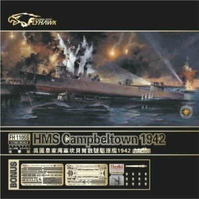 Flyhawk FH1105S 1/700 HMS Destroyer Campbeltown 1942 (Deluxe Edition)