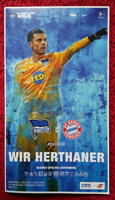 Wir Herthaner / Stadionheft /  Hertha BSC - Bayern München / Saison  2019/20