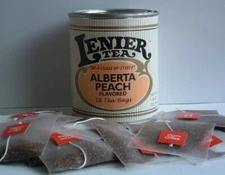 Lenier's Alberta Peach  Biodegradable Tea Bags 18 Count Reusable Tins