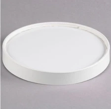 64 oz. White Double Poly-Paper Soup / Hot Food Cup Lid - 250/Case