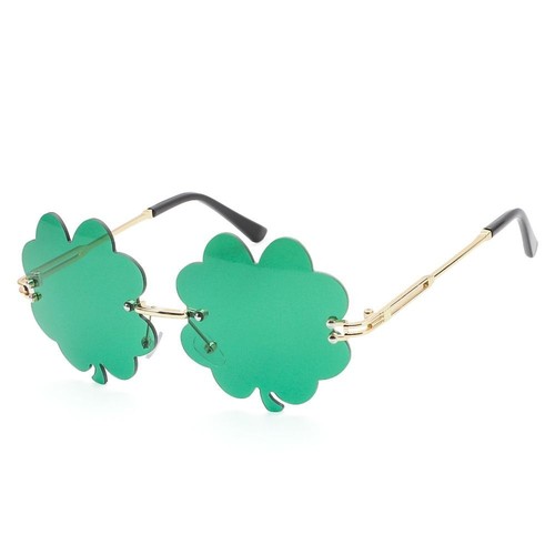 Fashion St. Patrick's Day Green Four Leaf Clover Glasses for Women & Men - Picture 13 of 17