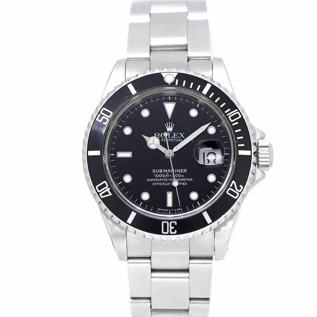 Rolex Submariner Date Men's Black Watch 