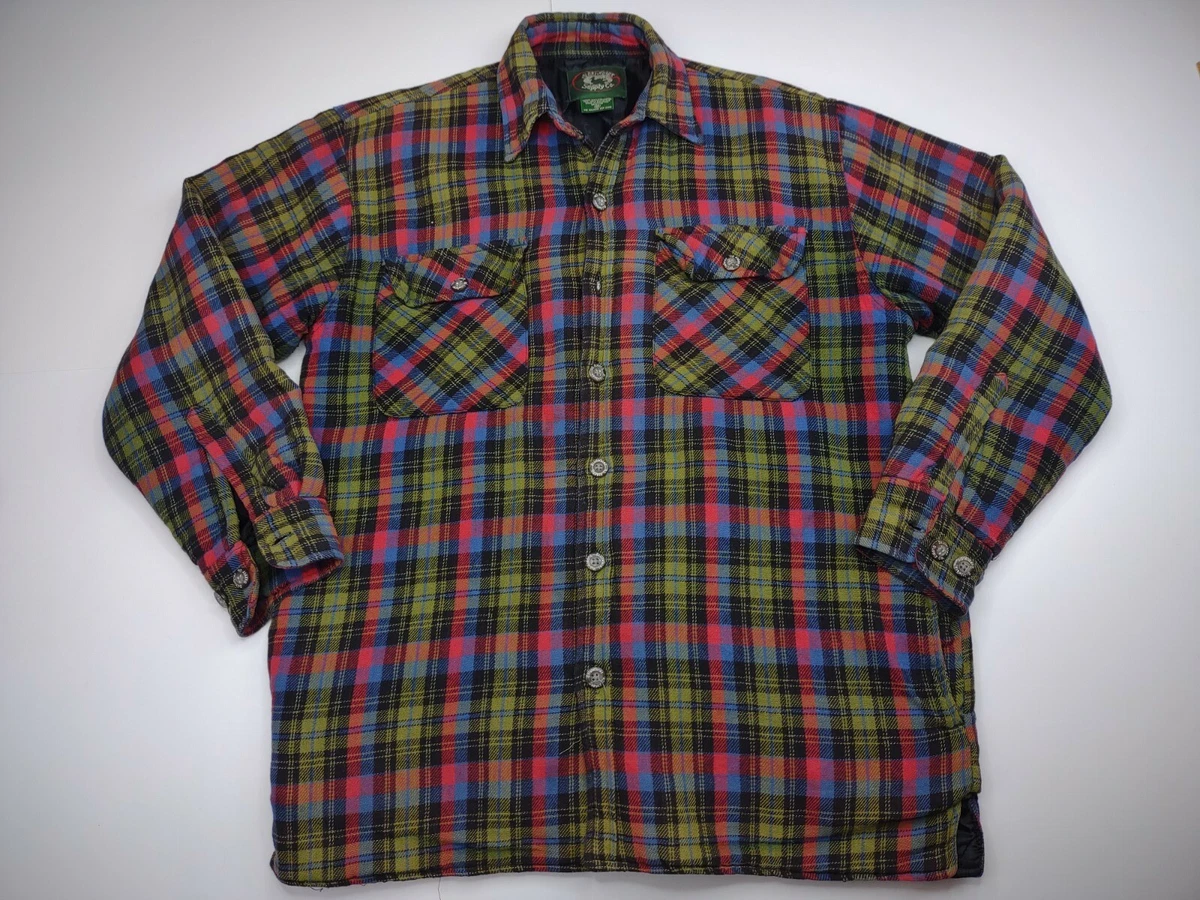 Stillwater Supply Flannel Shirt Jacket Men s Medium Plaid Fishing