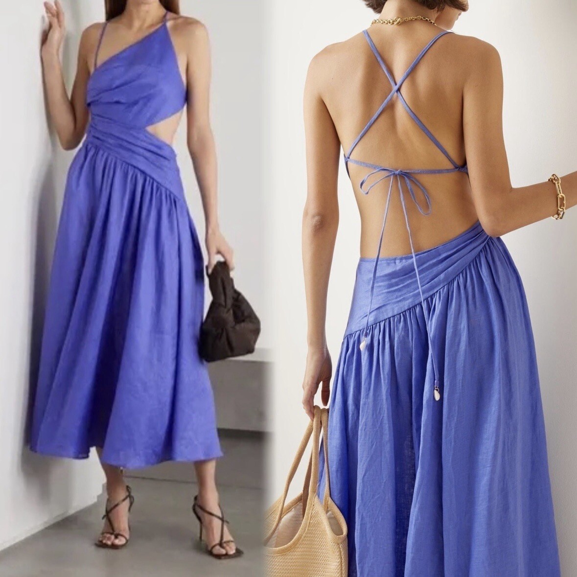 AMERI✨定価2万円 MEDI BACK OPEN COTTON DRESS Ameri（アメリ）の「MEDI BACK OPEN SUMMER DRESS（ワンピース）」 - WEAR
