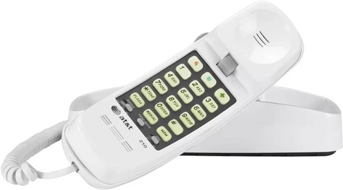 AT&T Basic Trimline Corded Phone Single Line No AC Power Required Wall-Mountable - Zdjęcie 3 z 4
